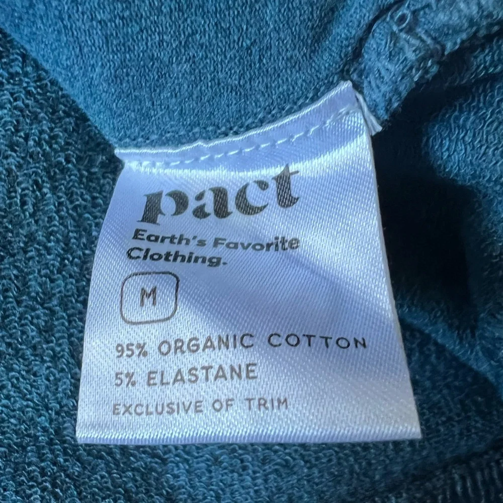 Pact Quarter Zip Pullover Men's Sz Medium Organic Cotton